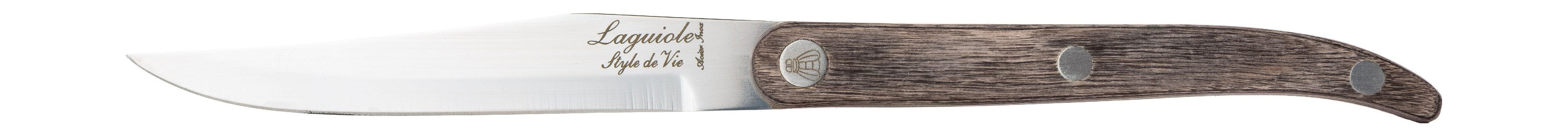Style De Vie Authentique Laguiole Innovation Line Bøfknive 6-delt sæt, Grå Pakka med glat klinge