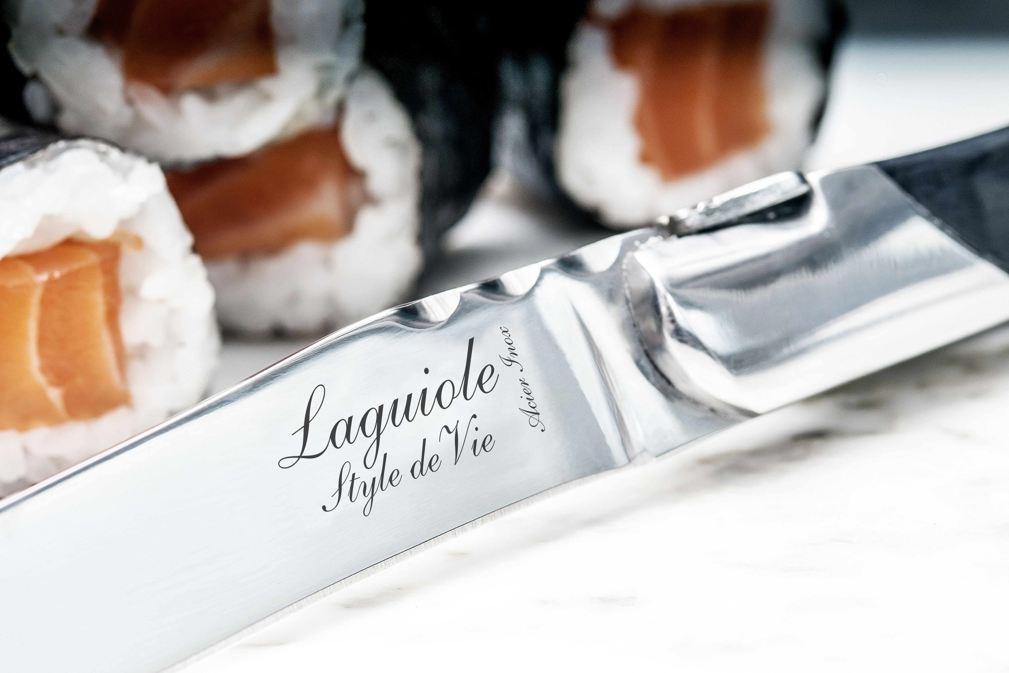 Style De Vie Authentique Laguiole Luxury Line Pihviveitset 6-osainen, musta eebenpuu