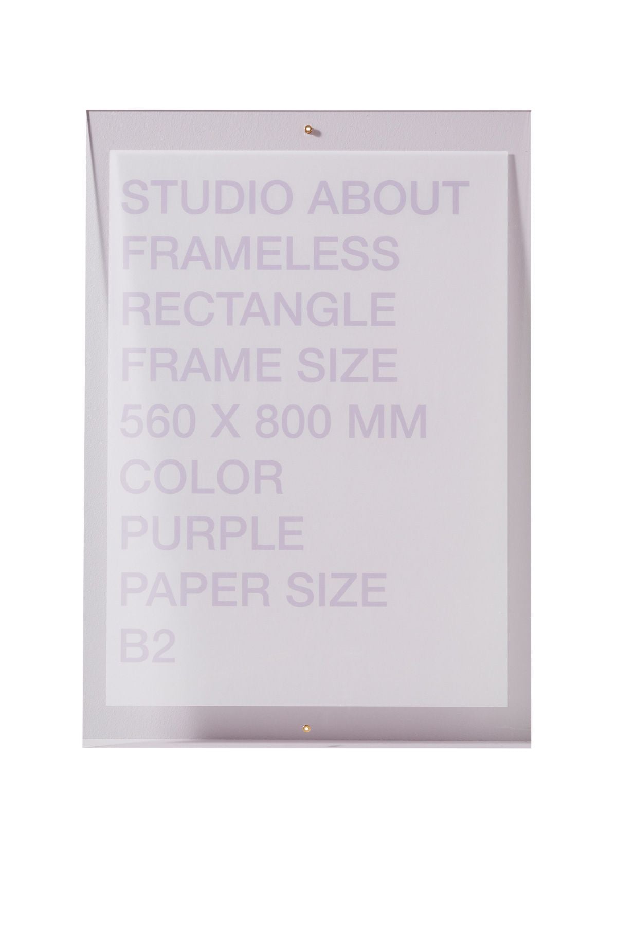 Studio sur le cadre sans cadre b2 rectangle, violet
