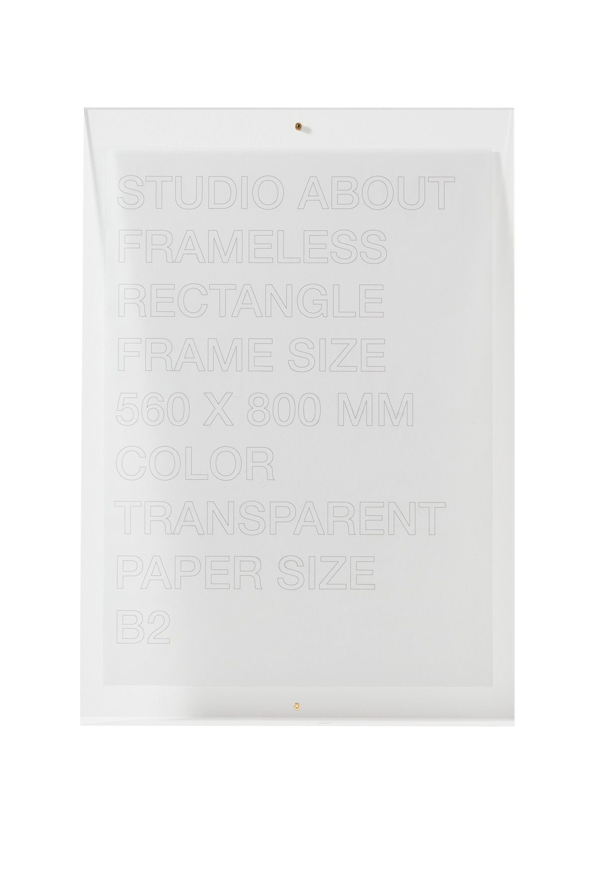 Studio om ramlös ram B2 -rektangel, transparent