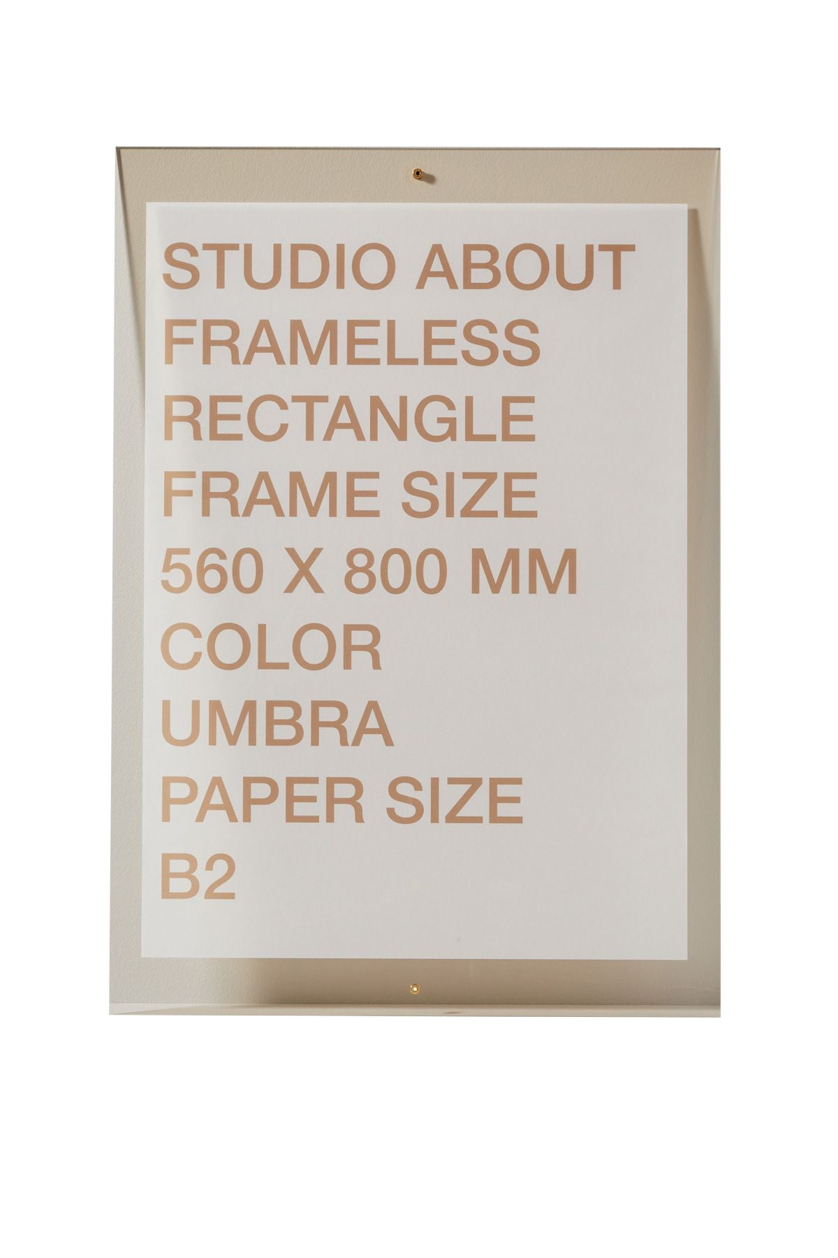Studio About Frameless Frame B2 Rectangle, Umbra