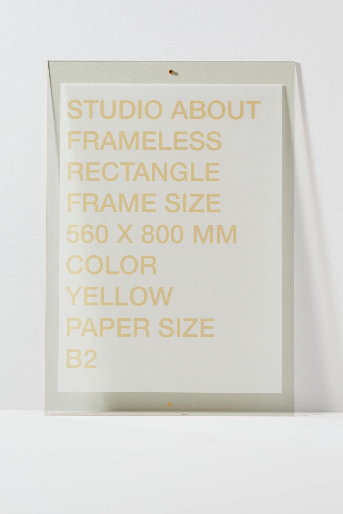 Studio over frameless frame B2 -rechthoek, geel