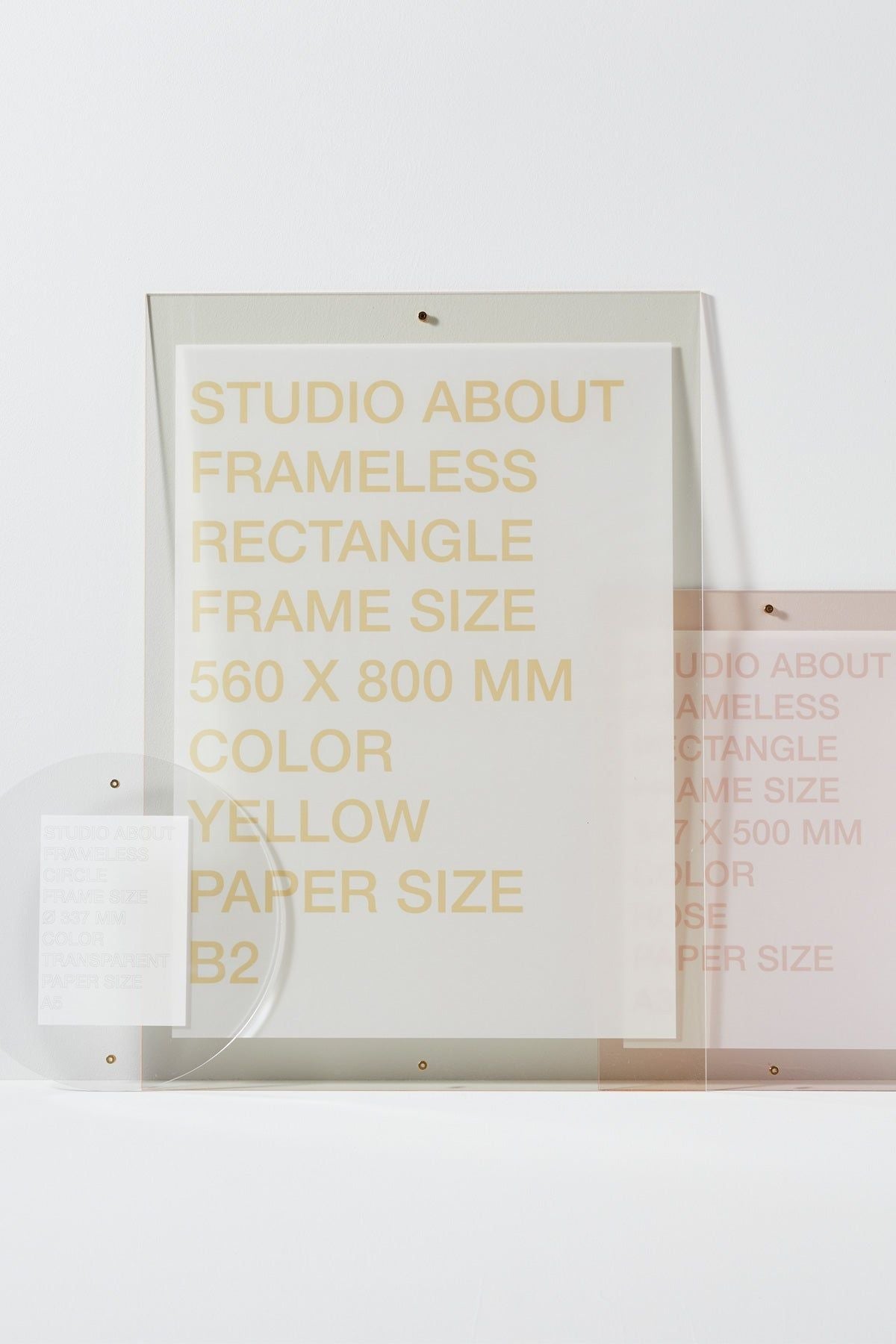 Studio About Frameless Frame B2 Rectangle, Yellow