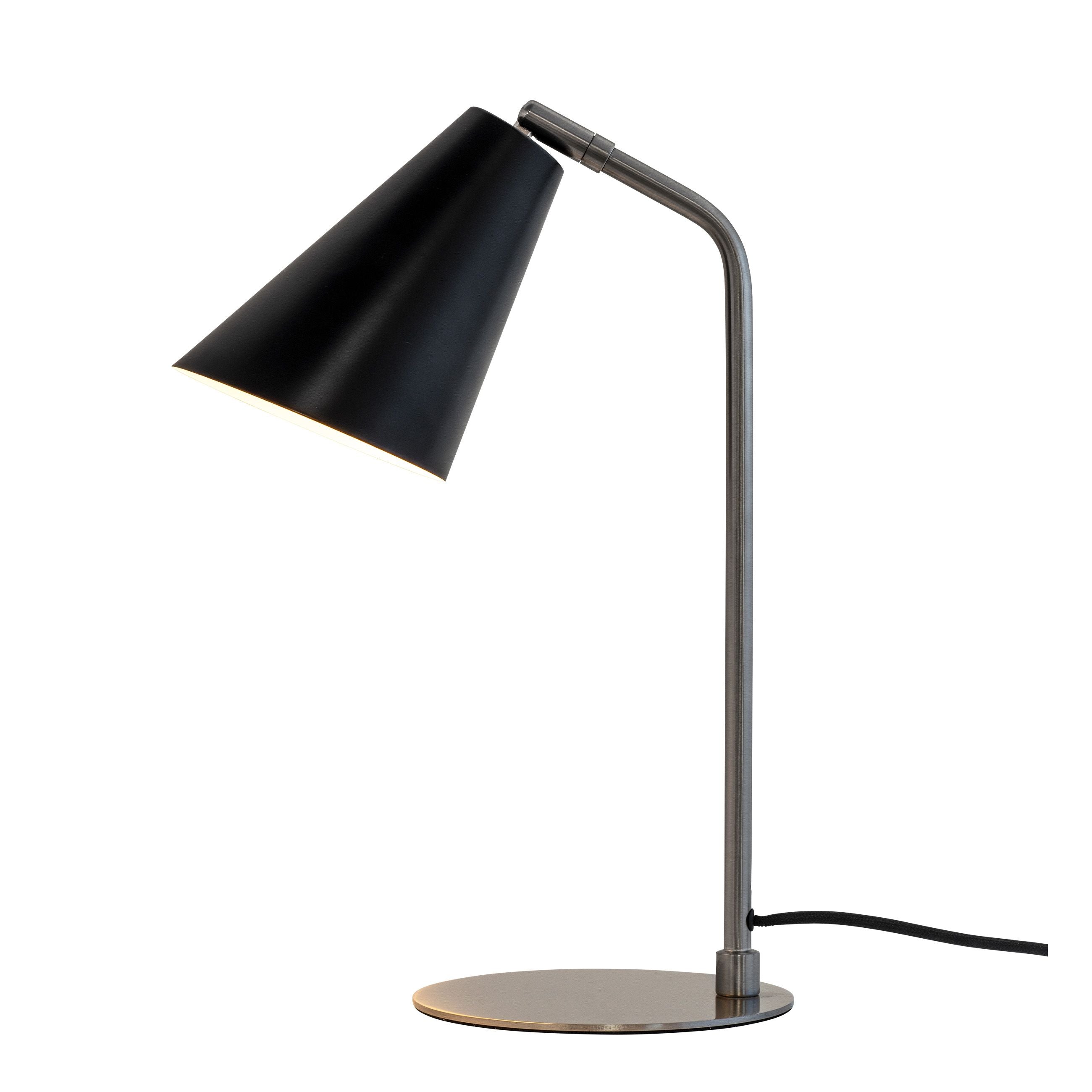 Dyberg Larsen Lampe de table Oswald, noir / acier