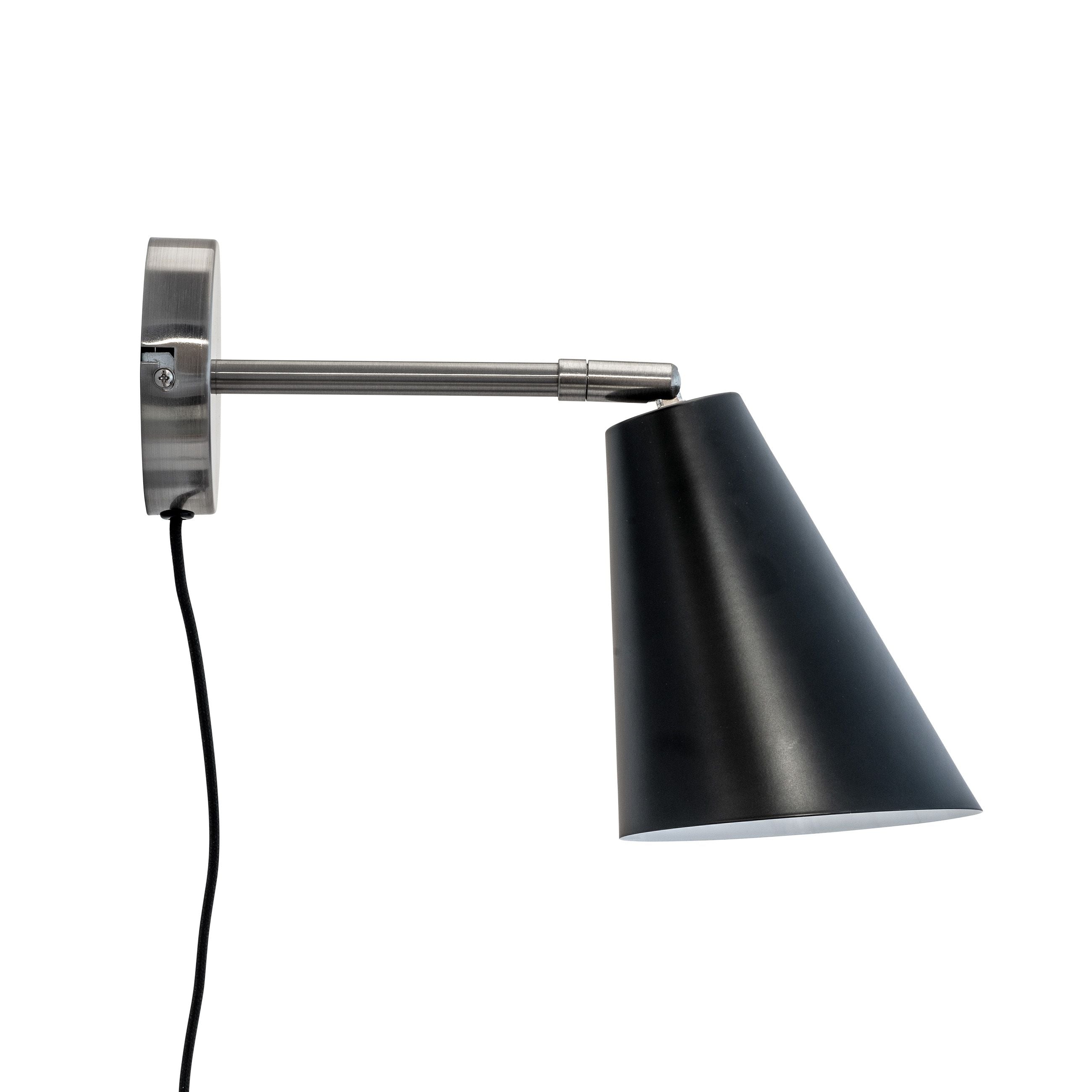 Lámpara de pared de mesa de Dyberg Larsen Oswald, negro/acero