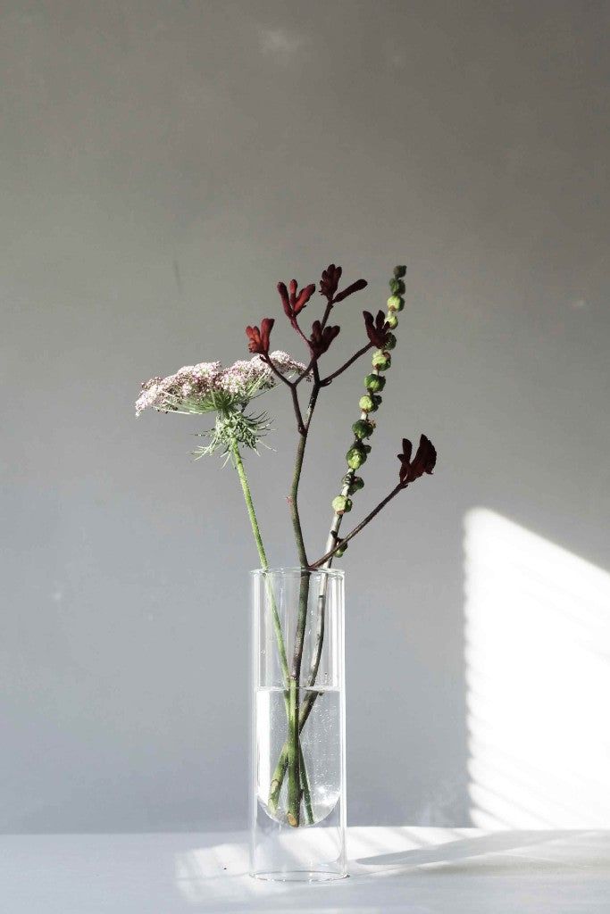 Studio om blomsterrørvase 20 cm, gjennomsiktig