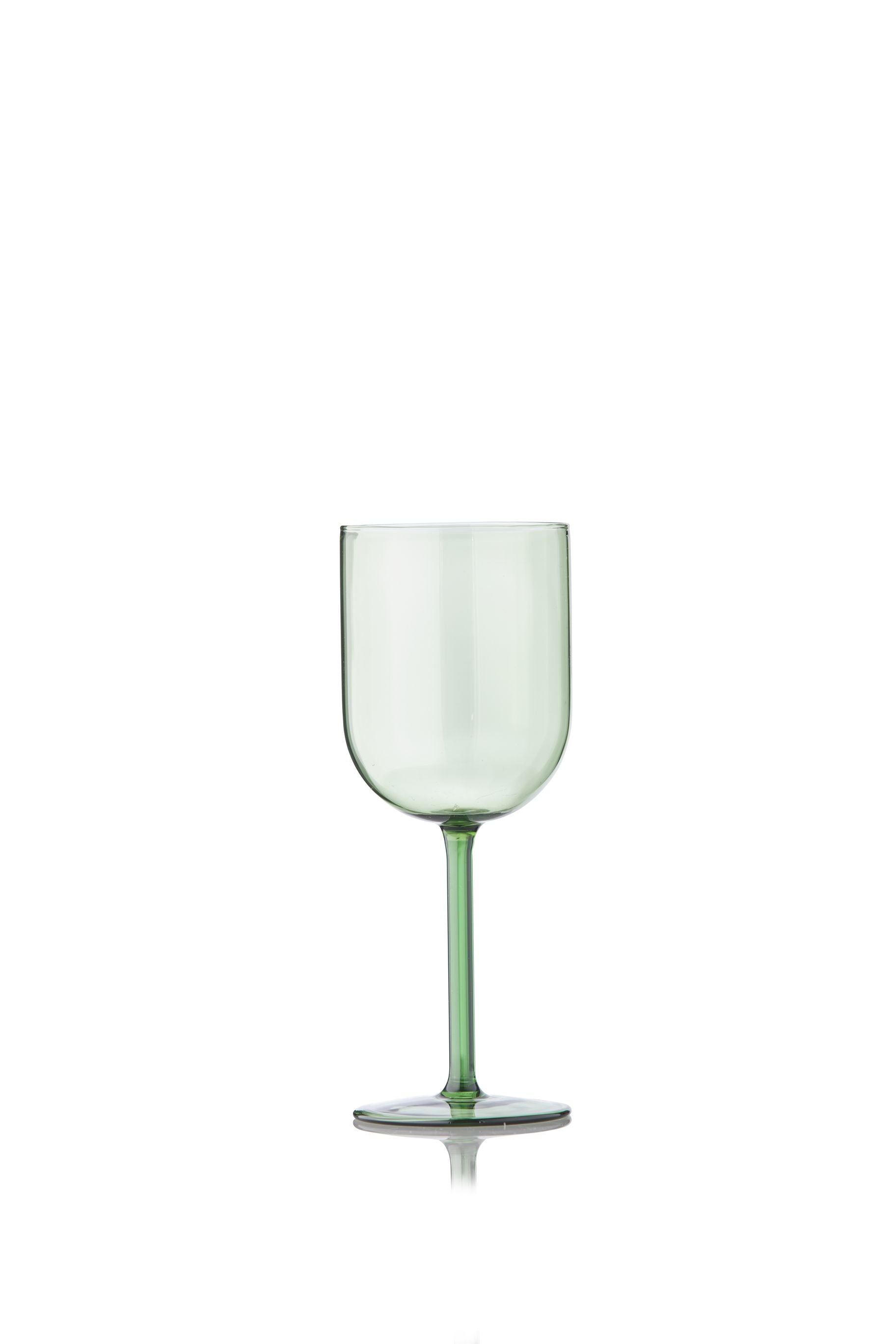 关于玻璃器皿套装2件酒杯，绿色的工作室