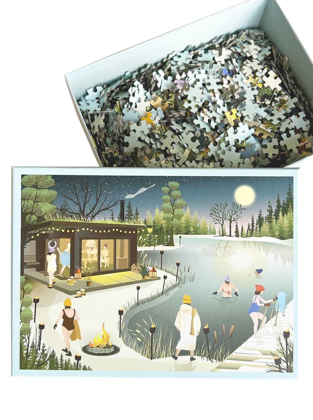 Vissevasse Sauna By The Lake Puzzle 1000 Pcs