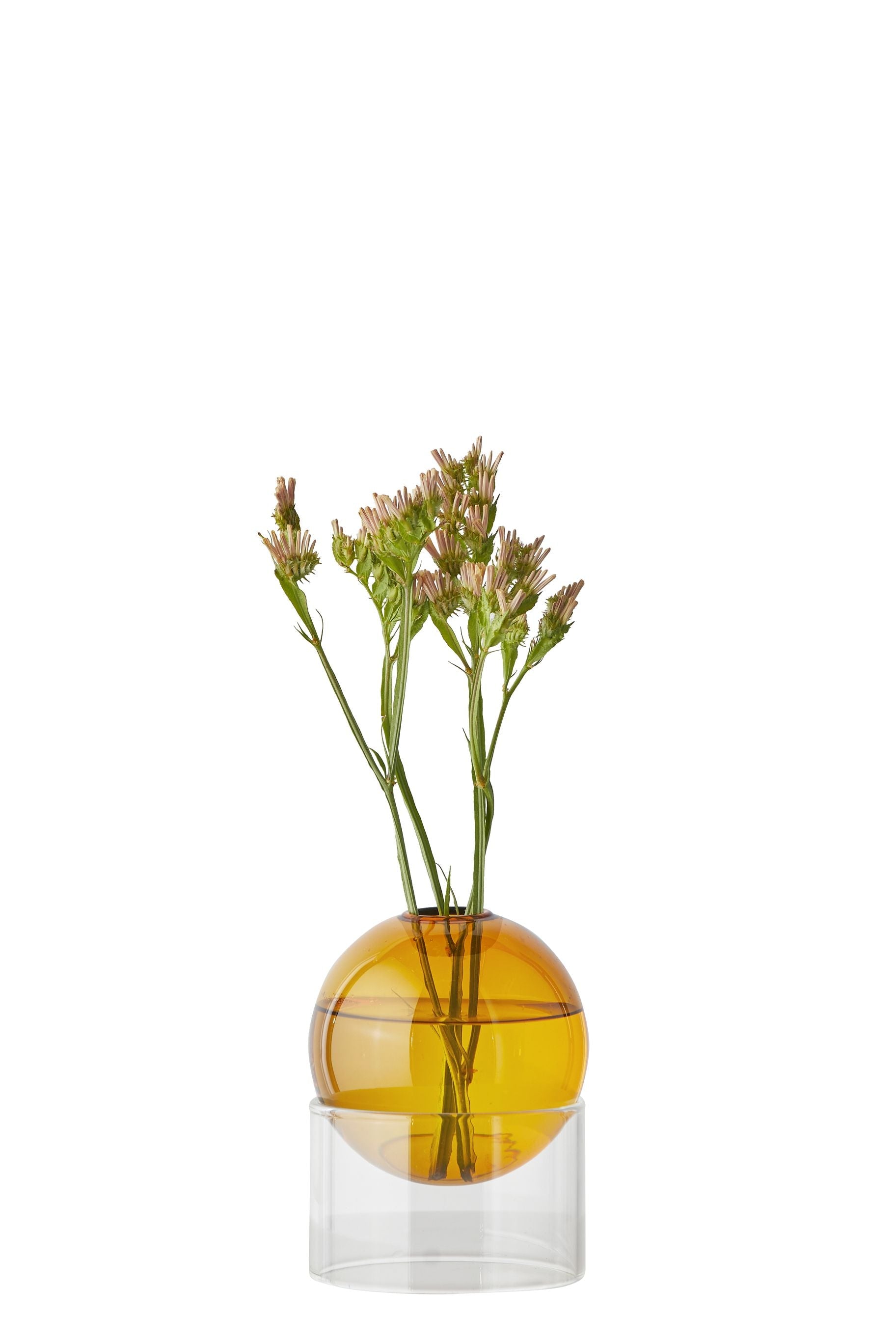 Studio über stehende Blumenblasen Vase 10 cm, Bernstein