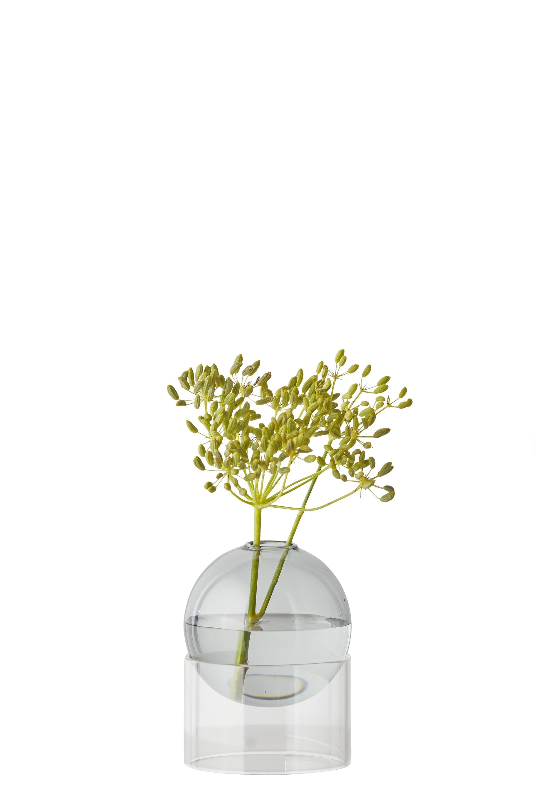 Studio om stående blomsterboblevase 10 cm, røyk