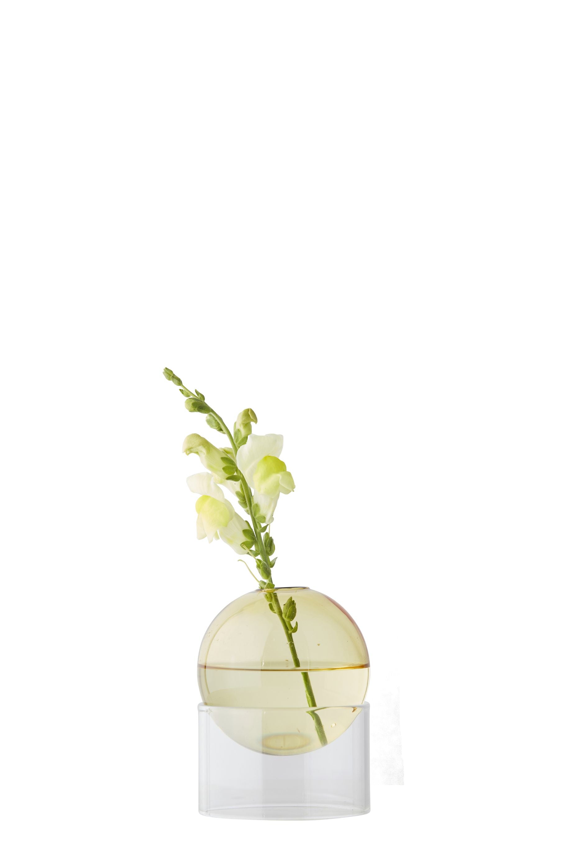 Studio über stehende Blumenblasen Vase 10 cm, gelb