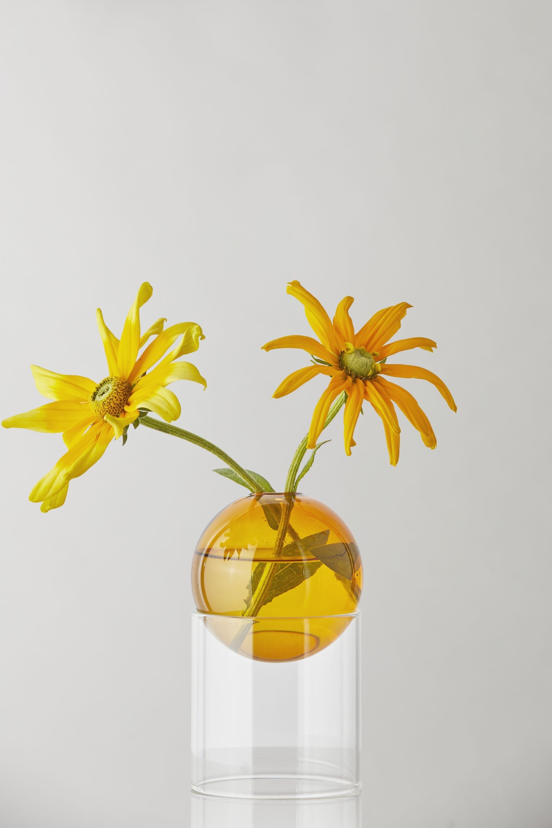 Studio om stående blomsterboblevase 13 cm, rav