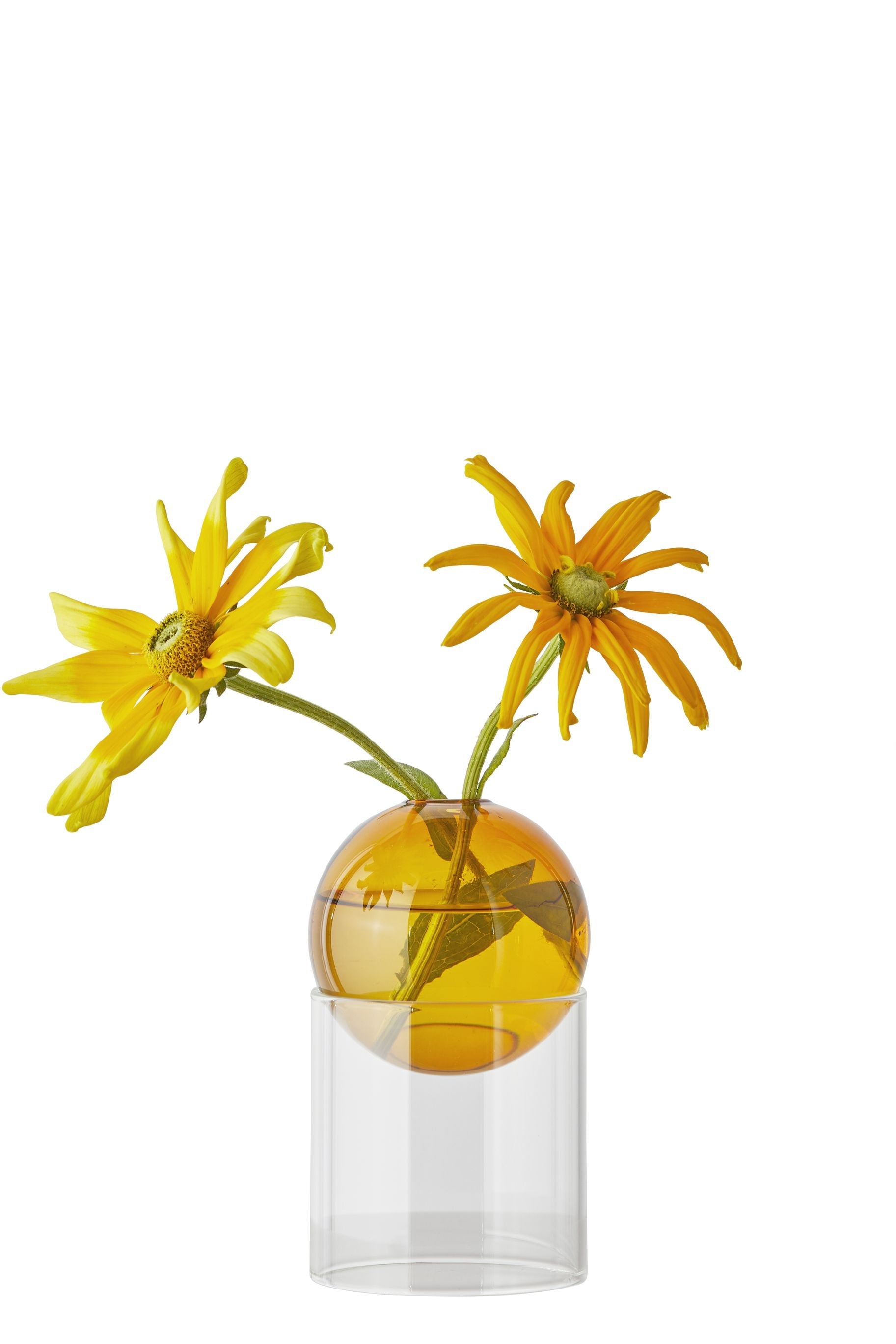 Studio über stehende Blumenblasen Vase 13 cm, Bernstein