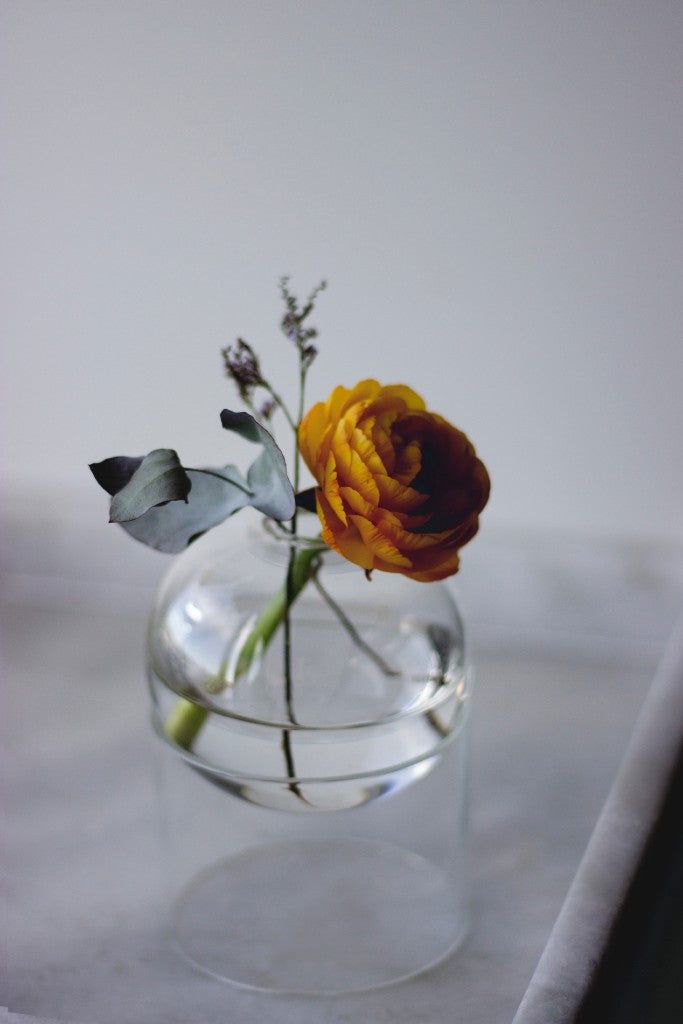 Studio over staande bloemenbubbelvaas 13 cm, transparant
