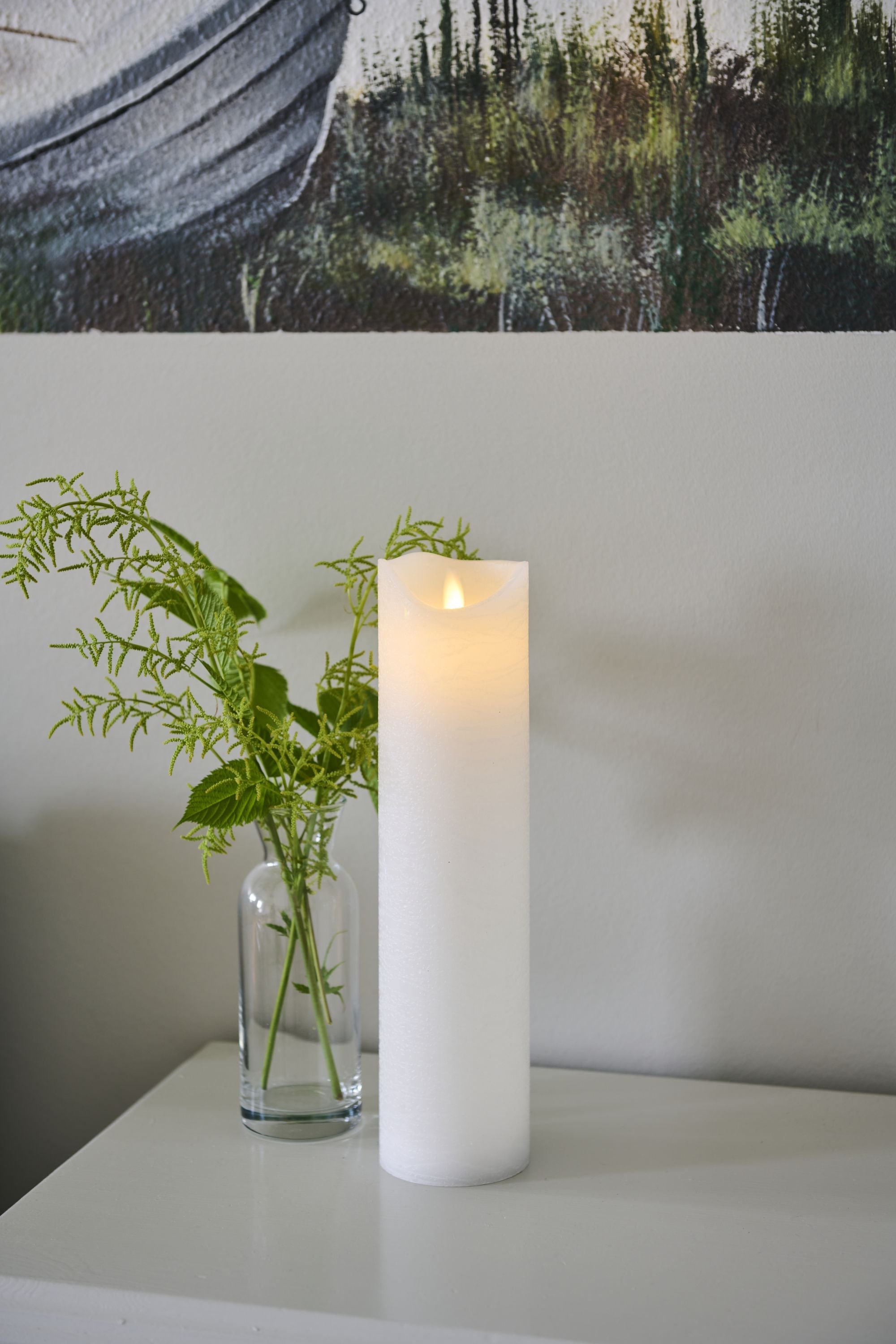 Sirius Sara Rechargeable Led Candle White, ø7,5x H30cm