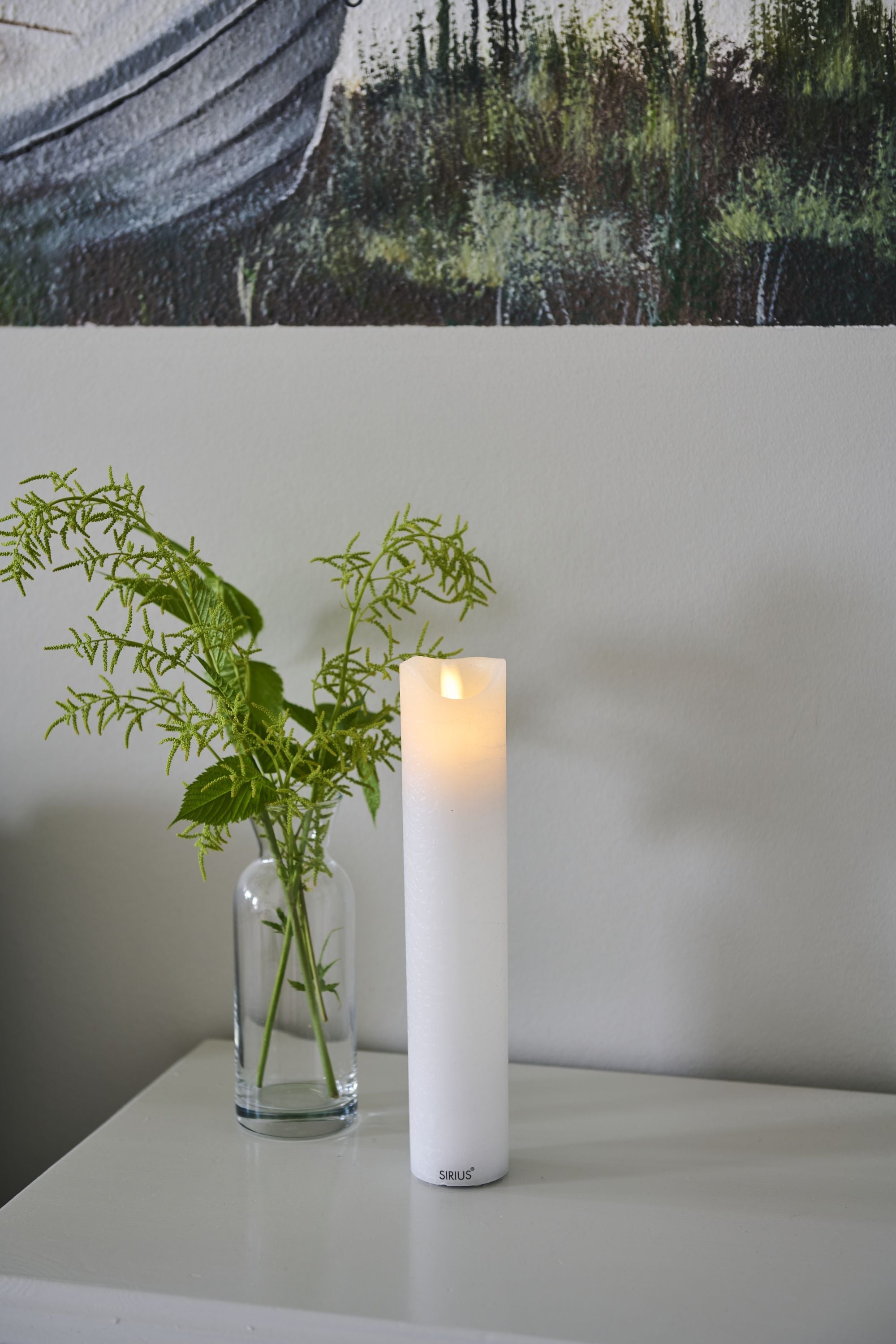 Sirius Sara Rechargeable Led Candle White, ø5x H25cm