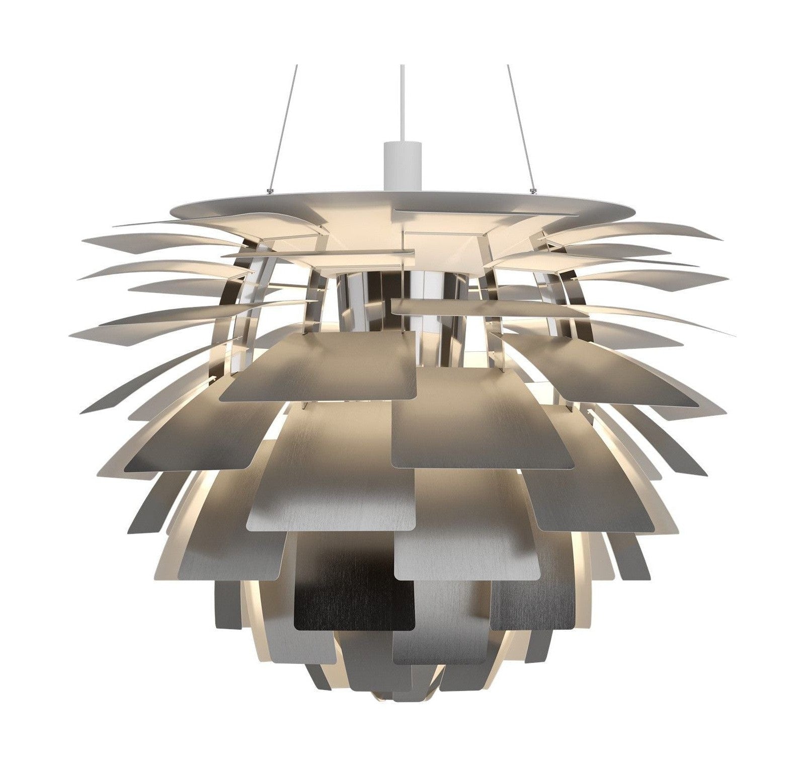 Louis Poulsen PH -artisokka -ulkomaalainen 2387 LED 2700 K 96 W DALI ø60 cm, ruostumaton teräs