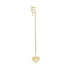 Ai Ries Candle Holder For Christmas Tree With Heart, Gold