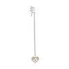 Ai Ries Candle Holder For Christmas Tree With Heart, Silver
