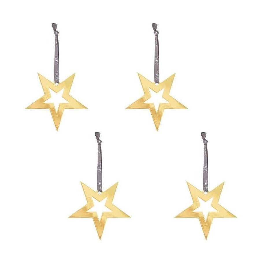 Ai Ries Star Gold Set Of 4, Small