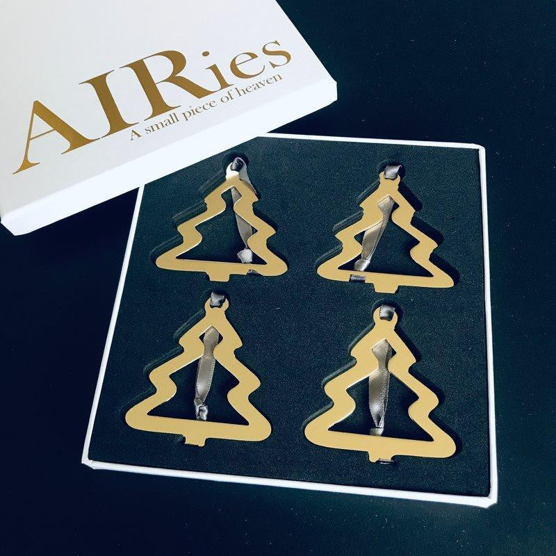 Ai Ries Christmas Tree Gold Set Of 4, Small