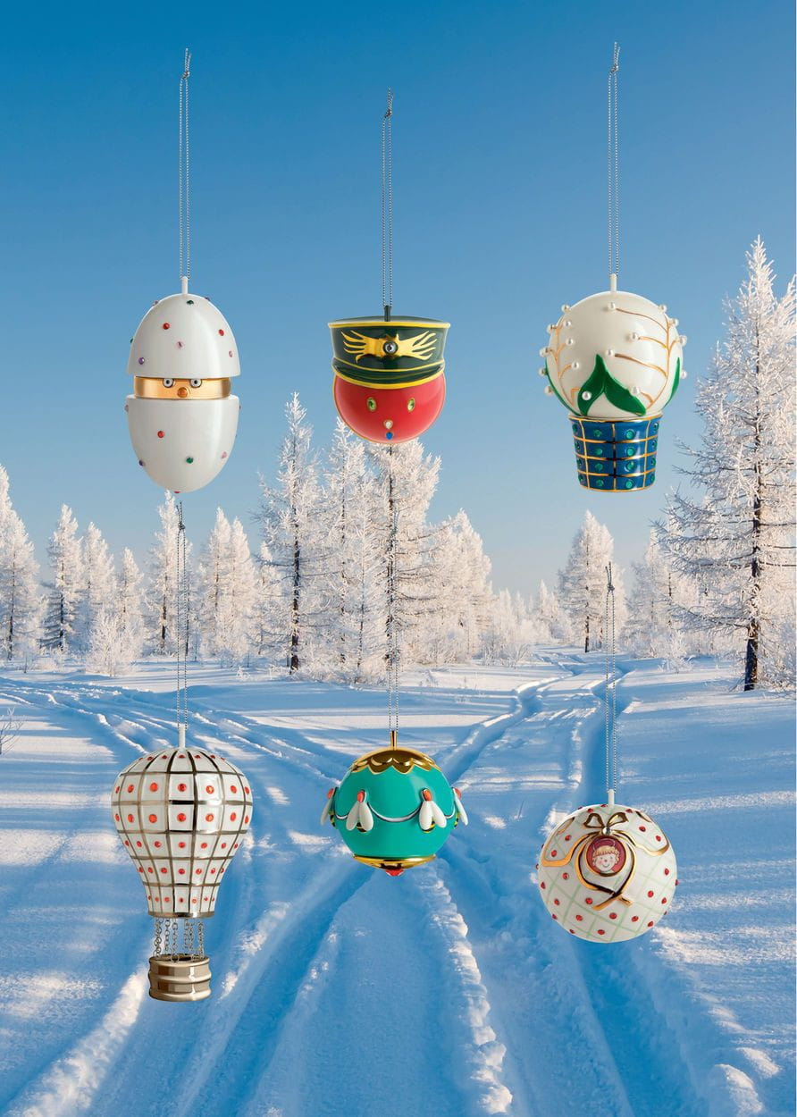Alessi Cigno di Primavera decoratieve bal gemaakt van porselein