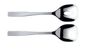 Servidores de ensaladas de cuchara de bifurcación de cuchillo de Alessi, 14 cm