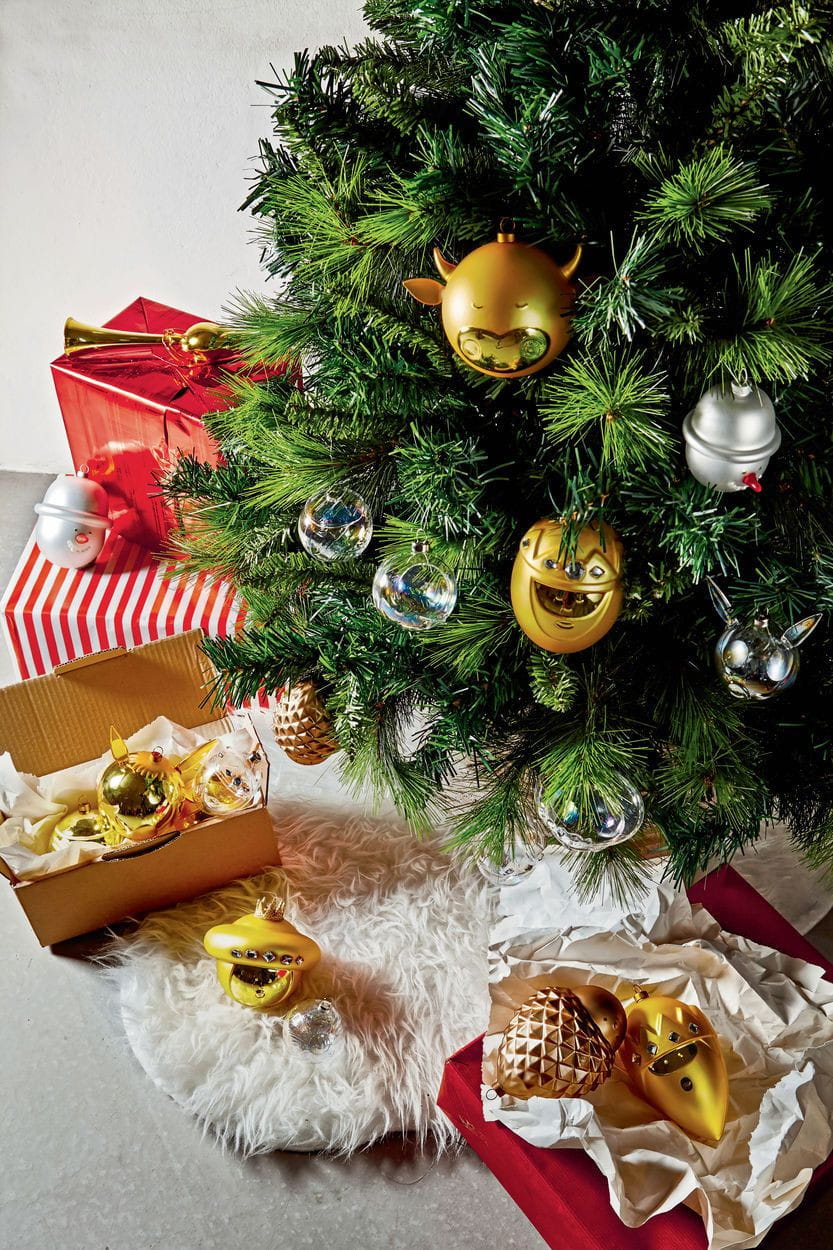 Alessi Boules d'arbre de Noël des boules de nativité, Melchior