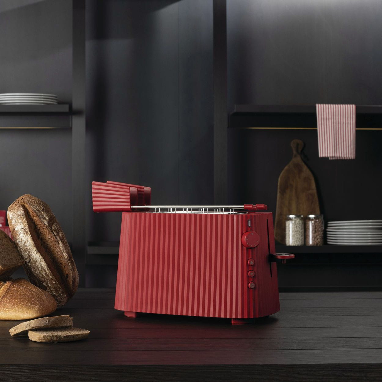 Alessi Pleated Toaster, Red