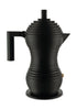 Alessi Pulcina Espresso Maker 6杯，黑色/黑色
