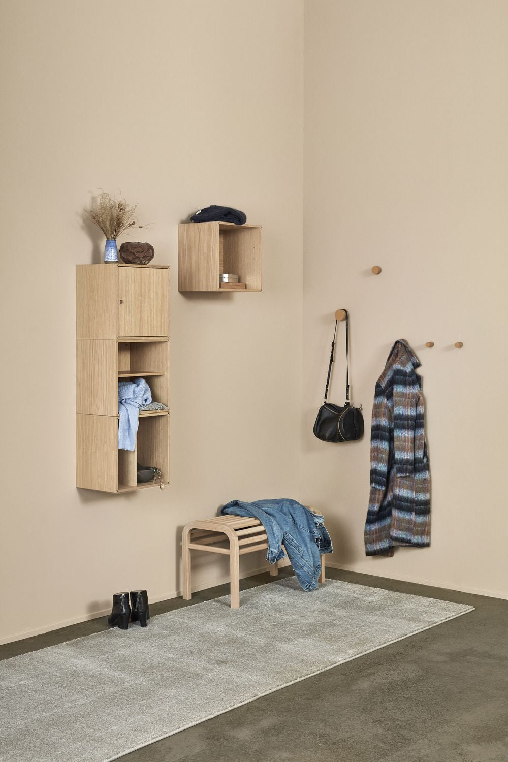 Andersen家具对比度挂钩套件为2Ø3厘米，橡木/黑色