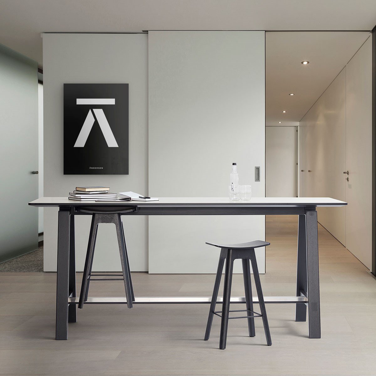 Andersen Furniture Hc1 barstol svart ek, h 67 cm