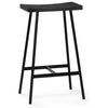 Andersen Furniture HC2 Sgabello da bar in quercia nera, telaio in acciaio, H 65 cm