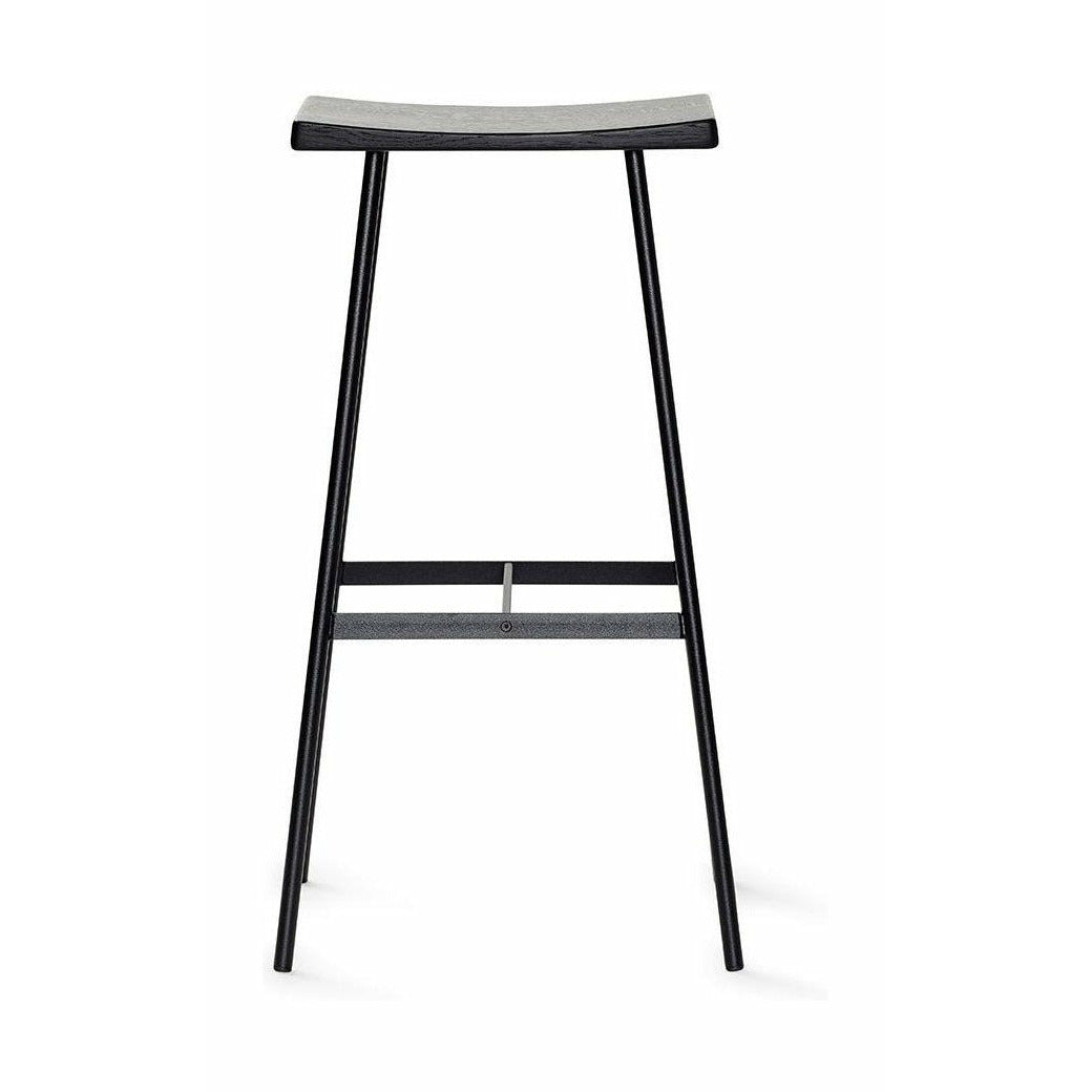 Andersen Furniture HC2 Sgabello da bar in quercia nera, telaio in acciaio, H 79 cm