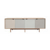 Andersen Furniture S1 Sideboard Eiche geseift, Schubladen mehrfarbig, 200cm