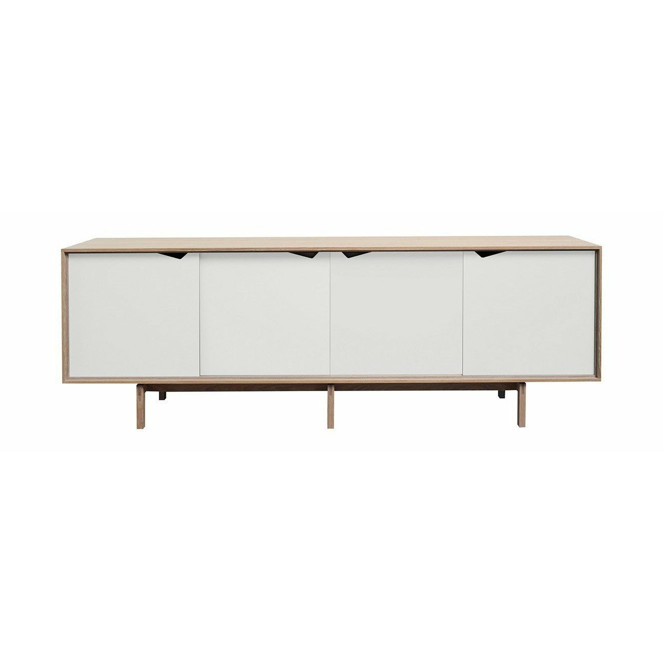 Andersen Furniture S1 -sivupöydällä oleva tammi, valkoiset laatikot, 200 cm