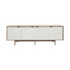 Andersen Furniture S1 Sideboard Soaped Oak, White Drawers, 200cm