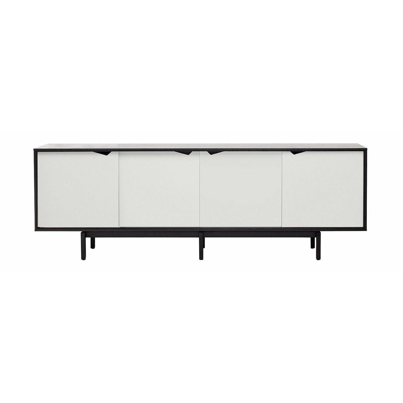 Andersen Furniture S1 skjenkede sorte, hvite skuffer, 200cm