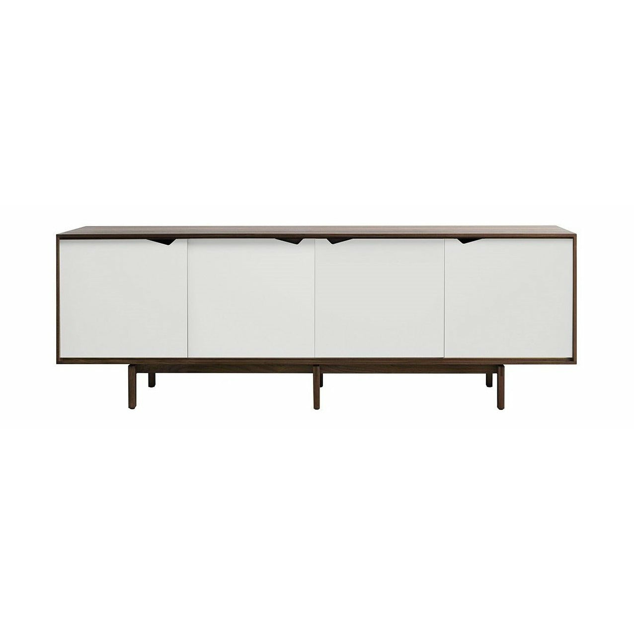 Andersen Furniture S1 Sideboard Nalnut, cassetti bianchi, 200 cm