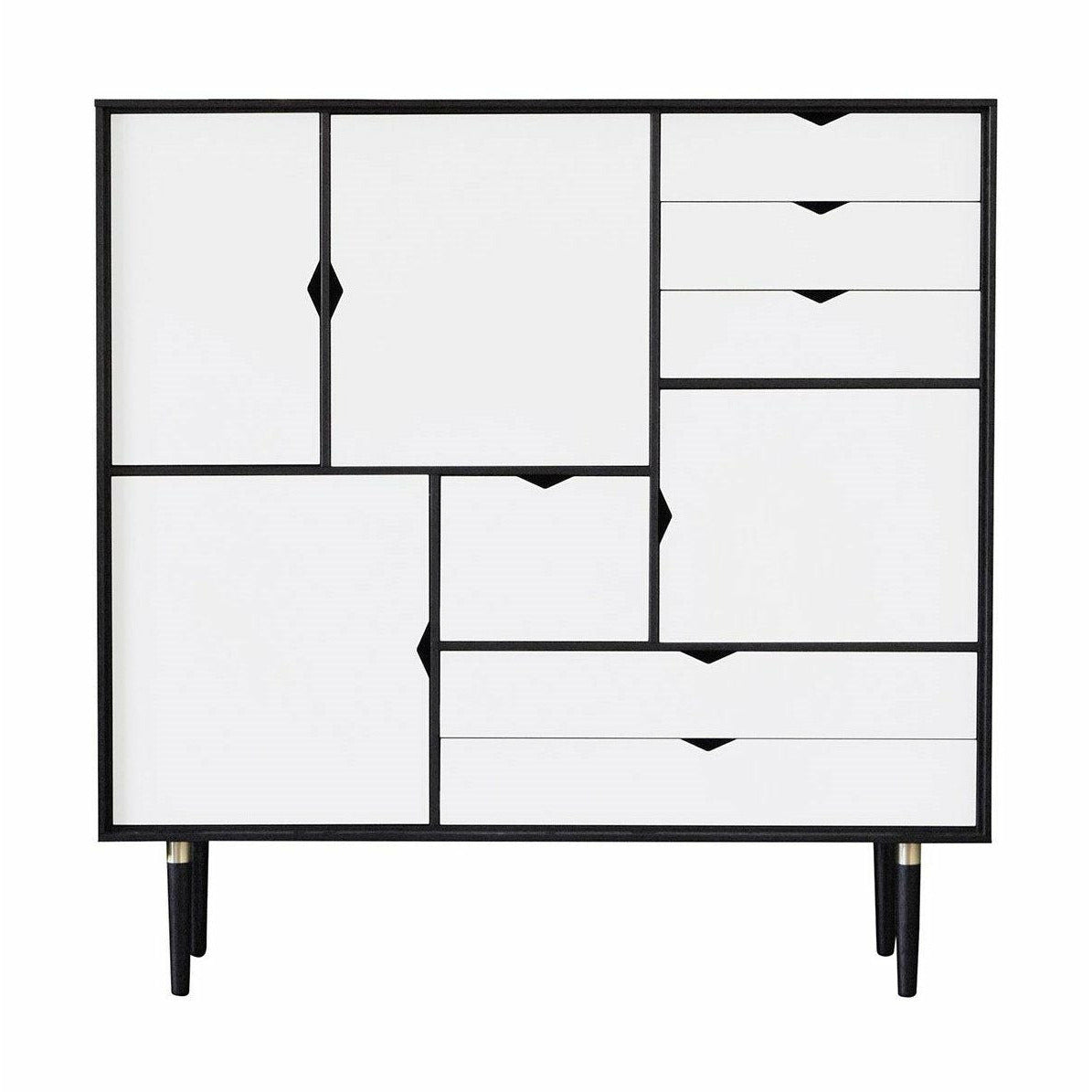 Andersen Furniture S3-Schrank Schwarz, weiße Front