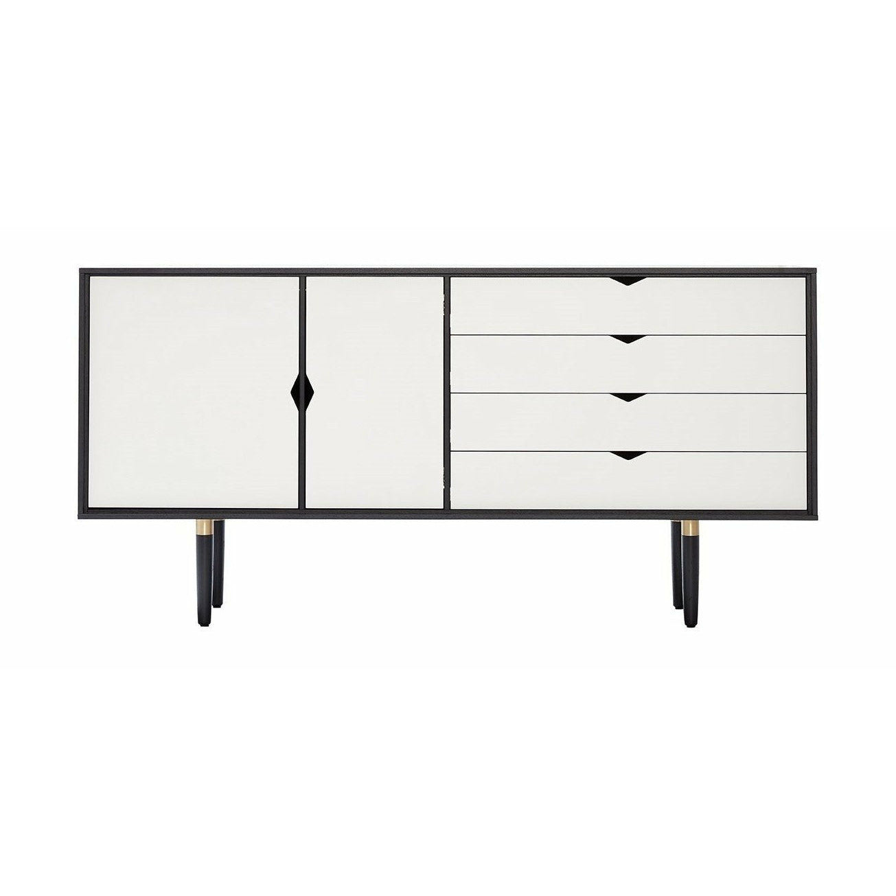 Andersen Furniture S6 dressoir zwart, wit voorkant
