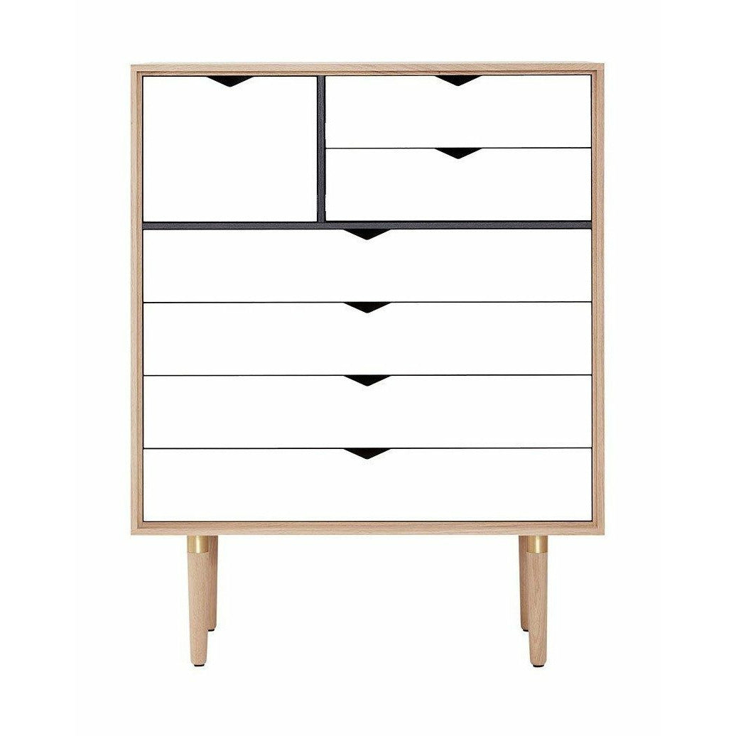 Andersen Furniture S8 coffre de tiroirs chêne savonned, avant blanc