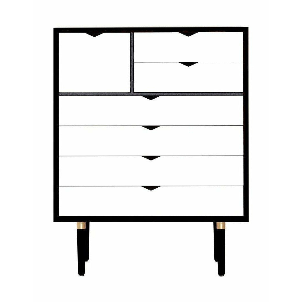Andersen Furniture S8 Bryst av skuffer svart, hvit front