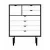  S8 Chest Of Drawers Black White Front