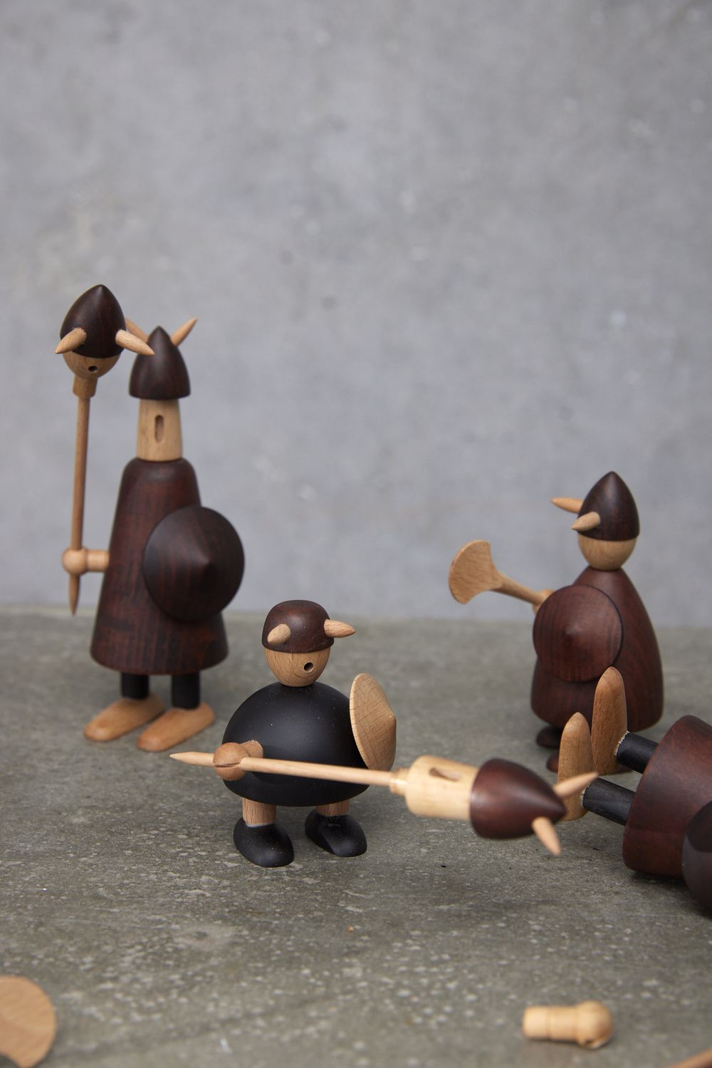 Andersen Furniture De vikingen van het houten figuur van Denemarken, medium