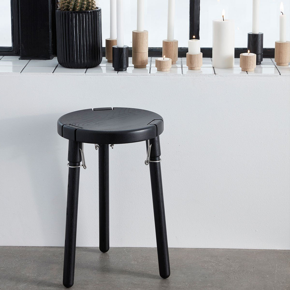 Andersen Furniture Tabouret U1, cendres noires, 46 cm