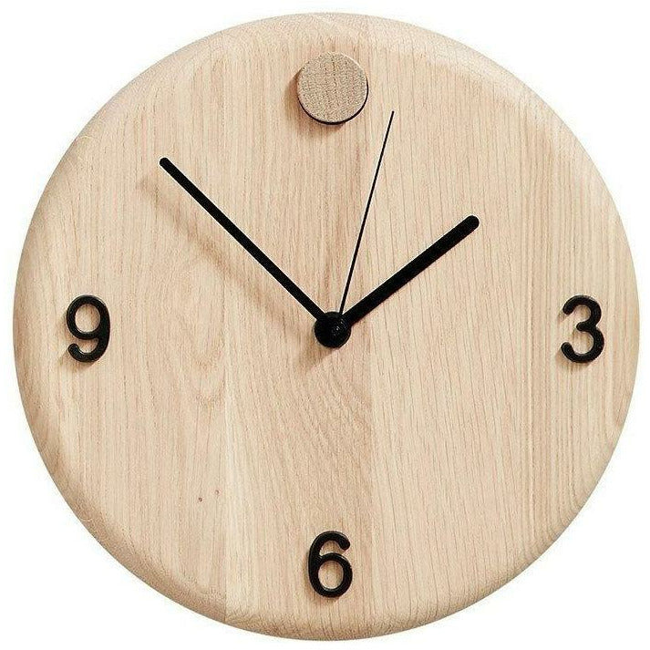 Muebles Andersen Madera de madera Reloj, roble, Ø22cm