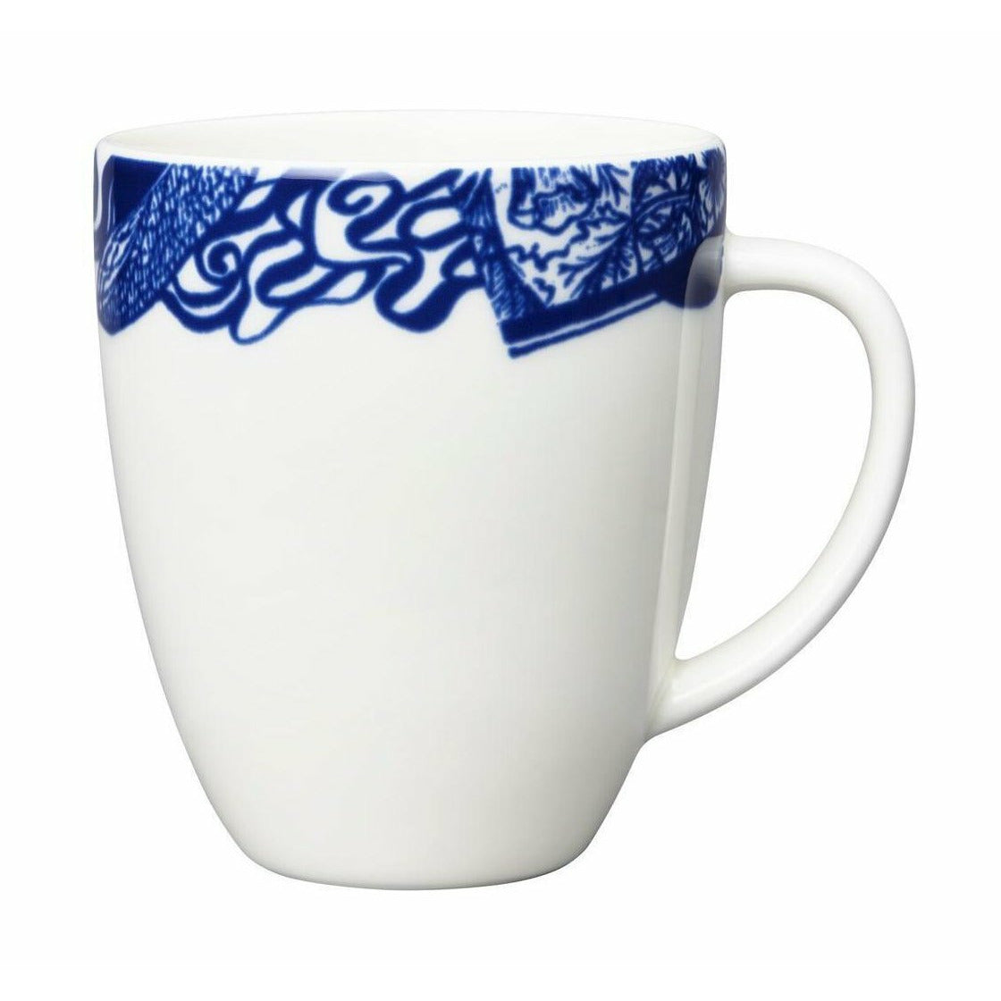 Arabia pastoraali vase 13 cm, hvit/blå
