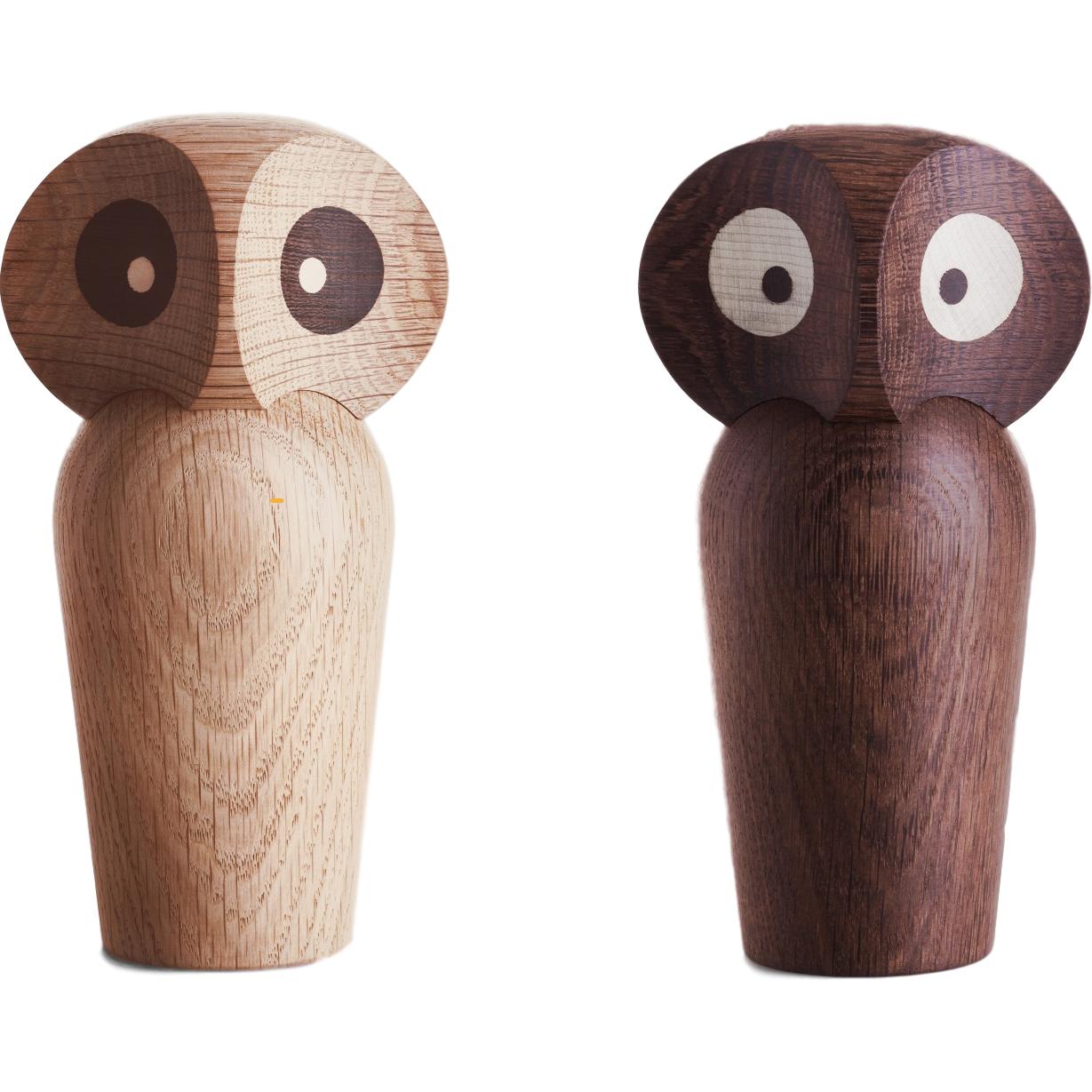 Architectmade Paul Anker Hansen Owl 8,5厘米，熏制橡木