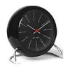 Arne Jacobsen Bankers Table Clock Ø11 cm, nero